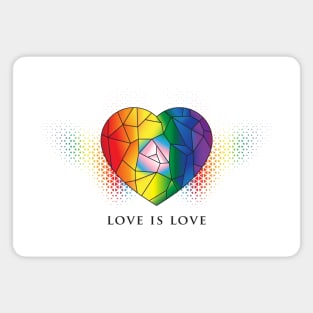 Love is Love Facets of the Heart Magnet